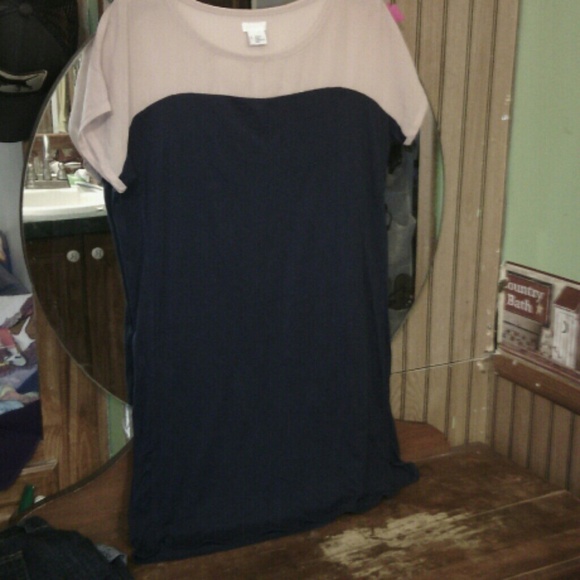 Pink and navy large dress