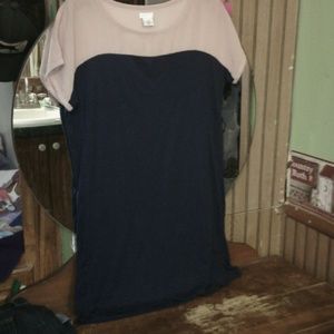Pink and navy large dress