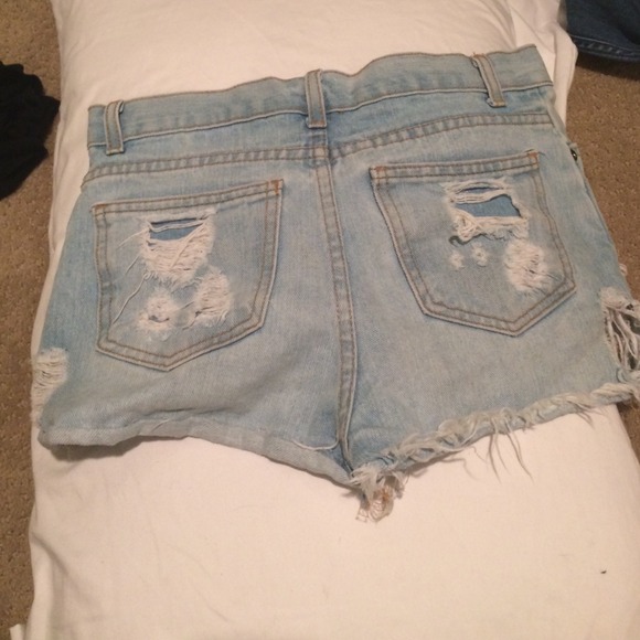 High-waisted denim brandy shorts - Picture 4 of 4