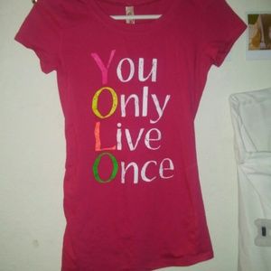 Pink YOLO top
