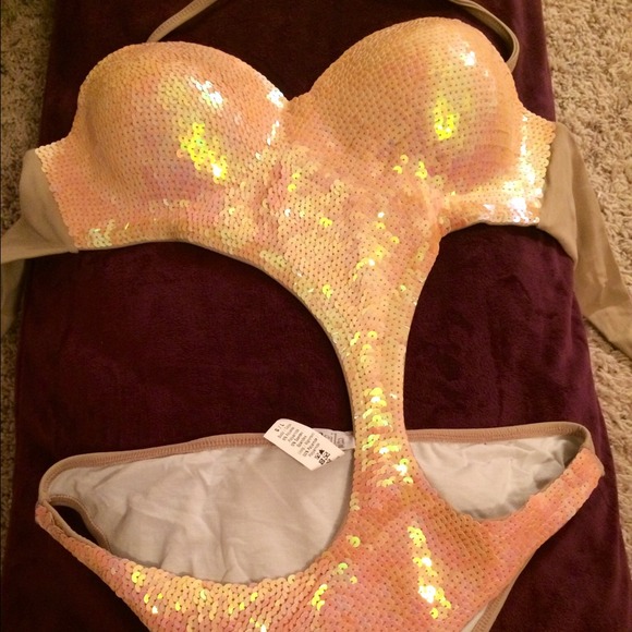 diNeila Sequined Monokini Swimsuit