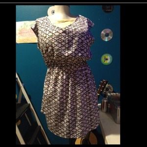 Patterned cutout dress