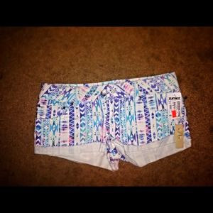 Empire tribal print shorts