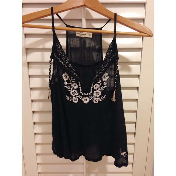 Abercrombie navy blue tank top