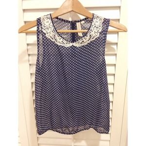 Nordstrom Junior blue Peter Pan top