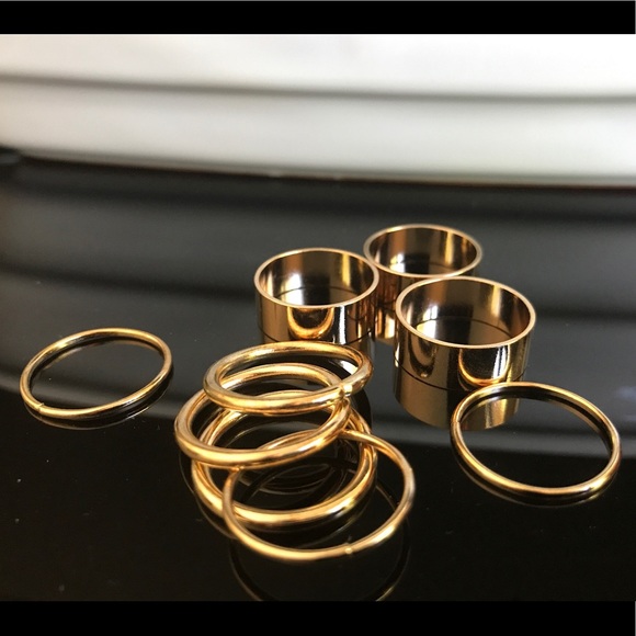Gold plated ring set - Picture 3 of 4