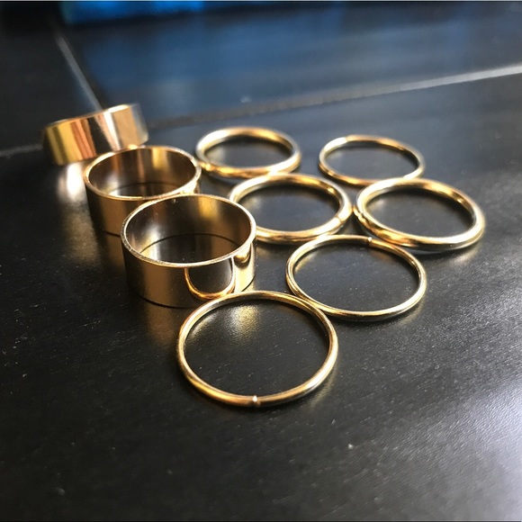 Gold plated ring set - Picture 4 of 4