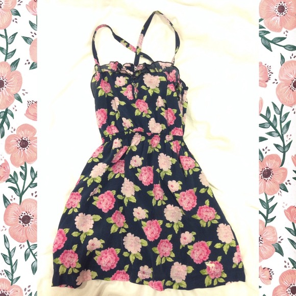 Abercrombie cross back floral dress
