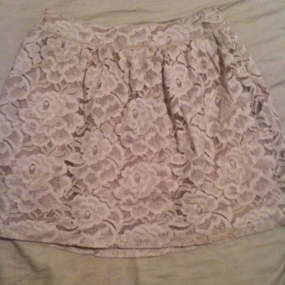 Tan flower skirt