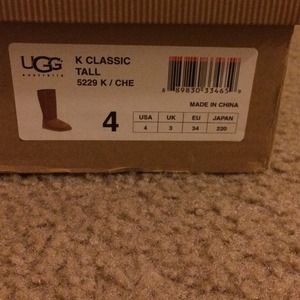 Ugg Australia Classic Tall Size:4 but they run big