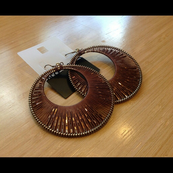 Brown & Gold Boho Style Earrings