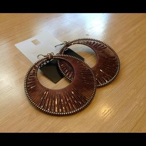 Brown & Gold Boho Style Earrings