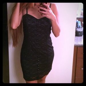 Sexy Lace Black Cocktail Dress