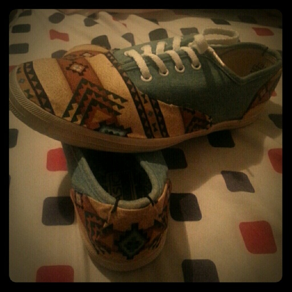 Tribal print shoes