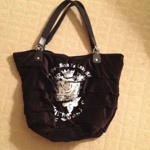 NWOT Juicy Couture large black tote bag
