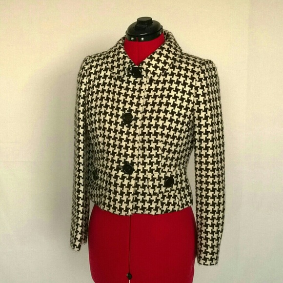 Liz Claiborne Black and White Houndstooth Jacket