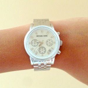 Michael Kors Mother of Pearl Dial Silver Watch
