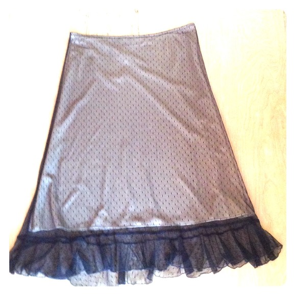 Black and gold lace skirt