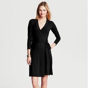 Banana Republic Gemma wrap dress in black