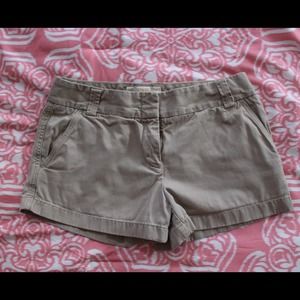 J Crew khaki shorts.