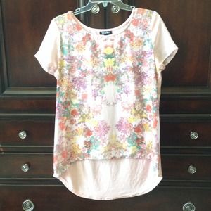 Flowered print high low top