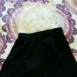 Black and white romper