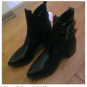 Zara real leather boots