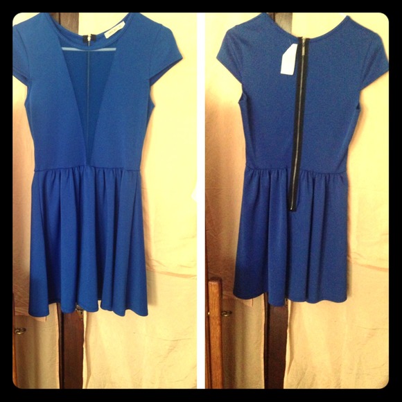 Arden B royal blue skater dress