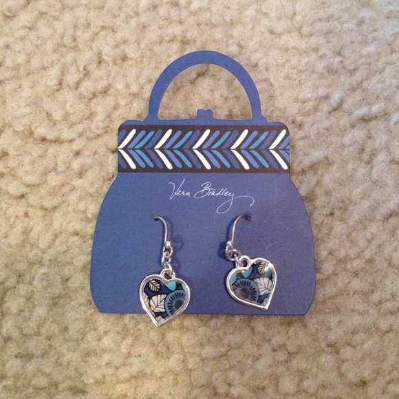 Vera Bradley heart drop earrings brand new