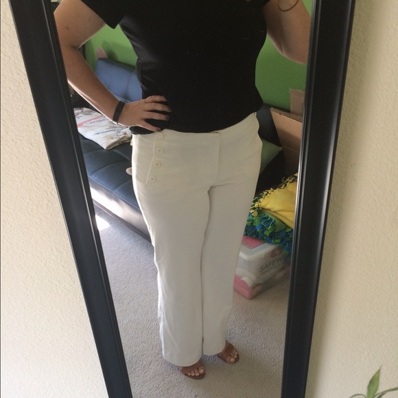 White Wide Leg Trousers
