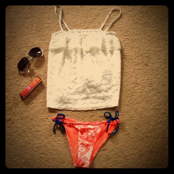 Hollister Lace Floral Tank