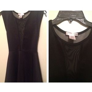 Black Dress: Partial Sheer Front