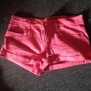 Pink Denim Shorts