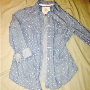 Polka dot jean shirt