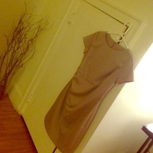 Ruched twill dress