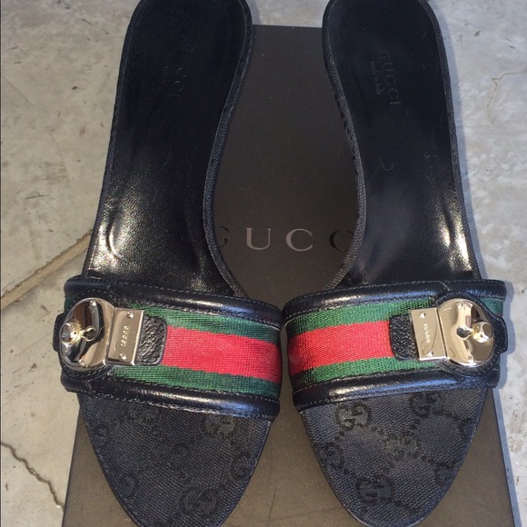 Gucci Black Slides 7 1/2 - Authentic from NM