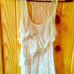 White lace tank