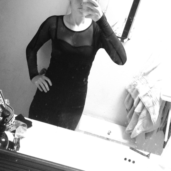 ❤️black mesh sweetheart dress❤️
