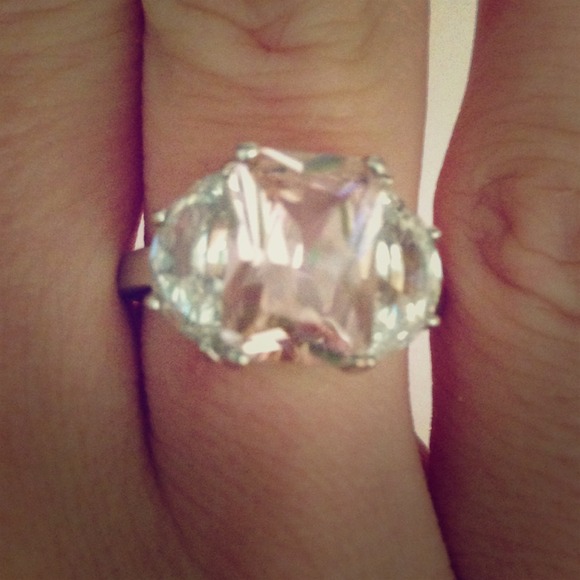 💍Pink Topaz and CZ accent ring💍