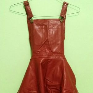 Pleather maroon jumper