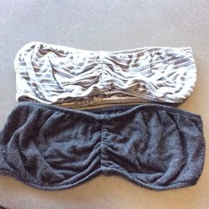 Two strapless bandeaus (selling them together)