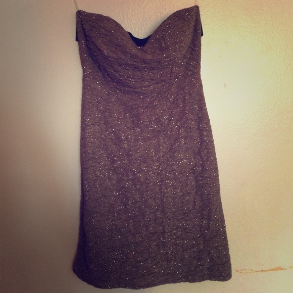 Strapless sparkling dress