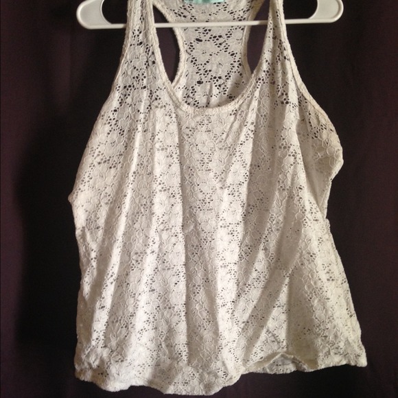 White lace like tank top