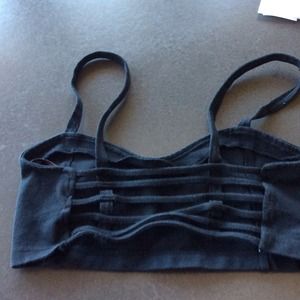 Black caged bandeau