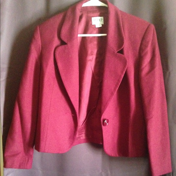 Vintage maroon wool blazer