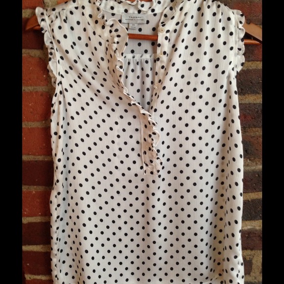 Elie Tahari black & white silk blouse