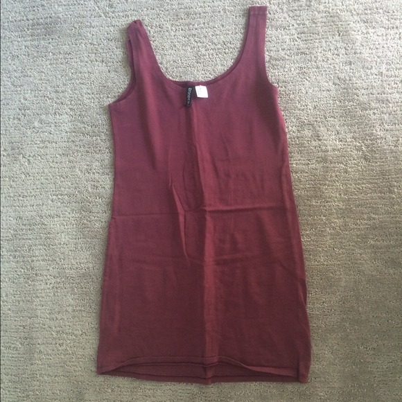 H&M maroon slip dress