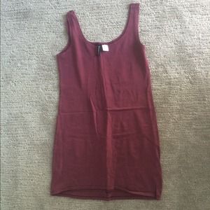 H&M maroon slip dress