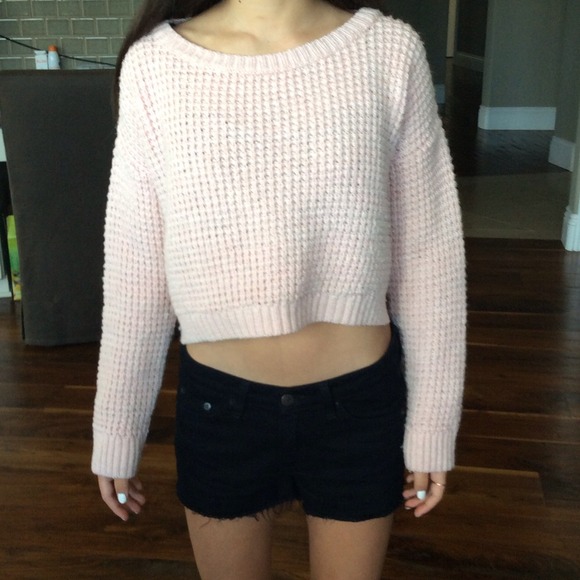 Cropped pink sweater from topshop - Picture 1 of 2