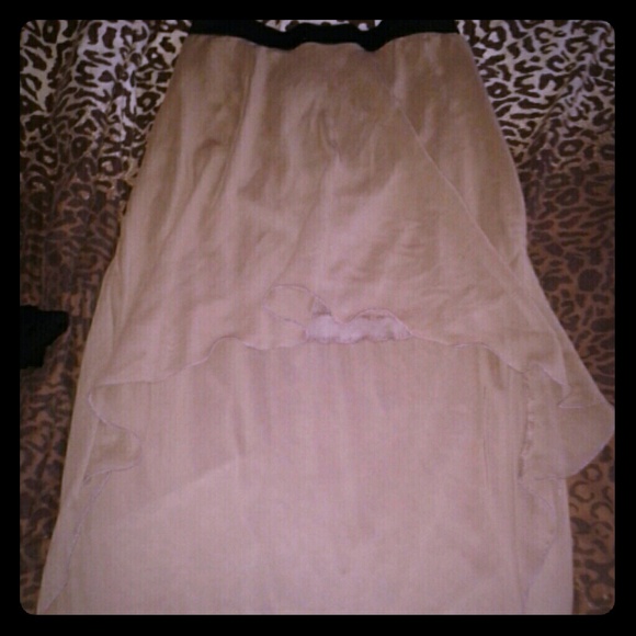Brown Hi-Low Skirt